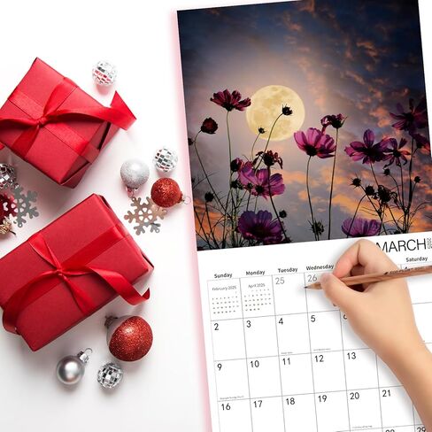 2025 Wall Calendar Milky Way, 18 Months Wallcalendar 2025, Jul.2024 - Dec.2025, 12" x 24" Opened, Thick Glossy Paper, Milky Way Calendars 2024-2025, Home and Office Organizer in Saudi Arabia