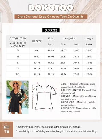 Dokotoo Women's Crochet Cover Up Swimwear Beachwear Scoop Neck Short Sleeve Mini Dress Beach Dress Crochet Coverups for Women in Saudi Arabia