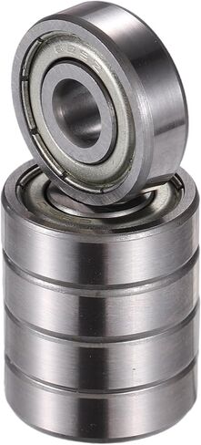 ACROPIX 625ZZ 5x16x5mm درع معدني مزدوج صف واحد محامل كروية ذات أخدود عميق لون فضي - حزمة من 5 in Kuwait