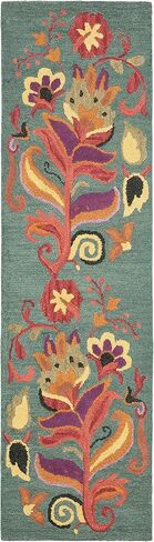 مجموعة SAFAVIEH Blossom مقاس 2'3" x 8' أزرق/متعدد BLM679A سجادة عداء مصنوعة يدويًا من الصوف الفاخر in Saudi Arabia