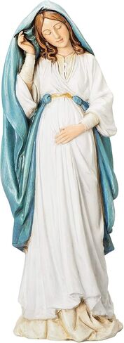 Roman Joseph's Studio Expectant Mary Figure, Renaissance Collection, 8.75" H, Resin and Stone, Religious Gift, Decoration, Collection, Durable, Long Lasting in Kuwait