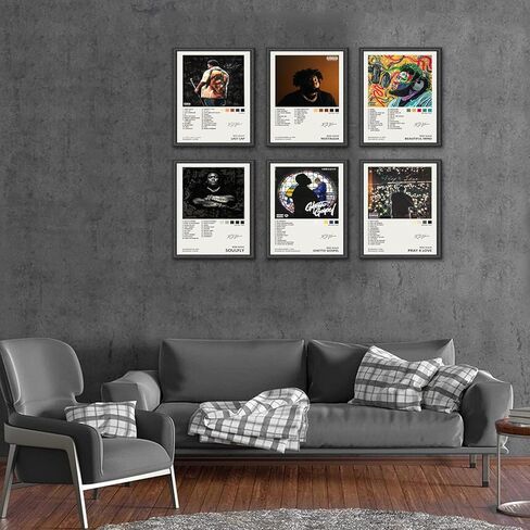 YGULC Rod Poster Wave (مجموعة من 6) ملصق Last Lap Nostalgia Beautiful Mind Soulfly Ghetto Gospel Pray 4 Lover Music Album Cover موقع بإصدار محدود من القماش بدون إطار: 08x12 بوصة (20x30 سم) in Saudi Arabia