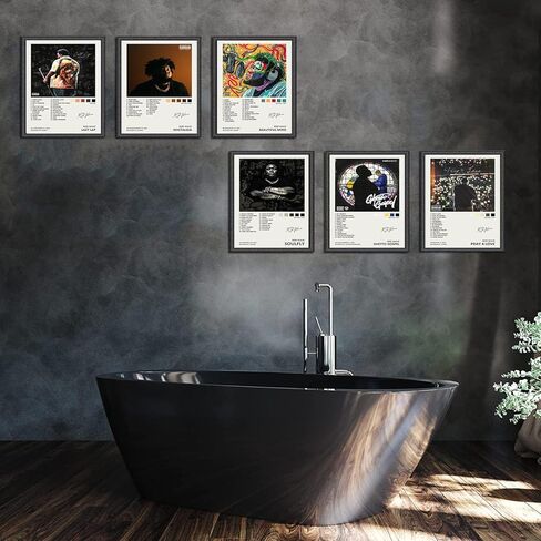 YGULC Rod Poster Wave (مجموعة من 6) ملصق Last Lap Nostalgia Beautiful Mind Soulfly Ghetto Gospel Pray 4 Lover Music Album Cover موقع بإصدار محدود من القماش بدون إطار: 08x12 بوصة (20x30 سم) in Saudi Arabia