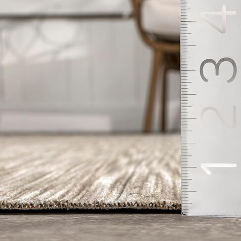 nuLOOM Zya Geometric Indoor/Outdoor Machine Washable Runner Rug, 2' x 8', Beige in Saudi Arabia