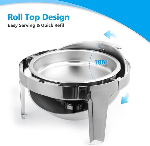 9 Qt Electric Chafing Dish Buffet Set, with Roll Top Viewing Lid, Stainless Steel Food Warming Tray, for Parties, Dinners and Catering, 1PACK in Saudi Arabia