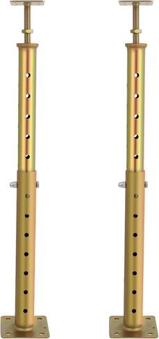 2 Pcs Adjustable House Floor Jacks, 18"-36" (1'5"-3') Height Range, Heavy Duty Support Joist Beam Basement Jack Post Pole for Leveling, Maximum Height Capacity 5570lbs, Galvanized in Saudi Arabia