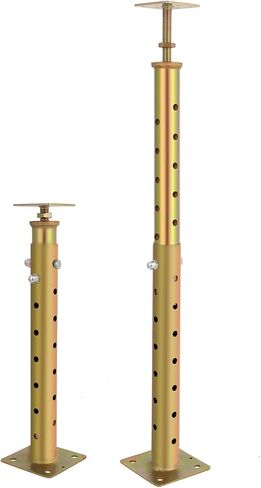 2 Pcs Adjustable House Floor Jacks, 18"-36" (1'5"-3') Height Range, Heavy Duty Support Joist Beam Basement Jack Post Pole for Leveling, Maximum Height Capacity 5570lbs, Galvanized in Saudi Arabia