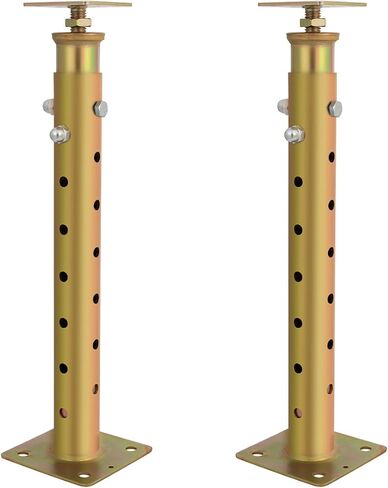 2 Pcs Adjustable House Floor Jacks, 18"-36" (1'5"-3') Height Range, Heavy Duty Support Joist Beam Basement Jack Post Pole for Leveling, Maximum Height Capacity 5570lbs, Galvanized in Saudi Arabia