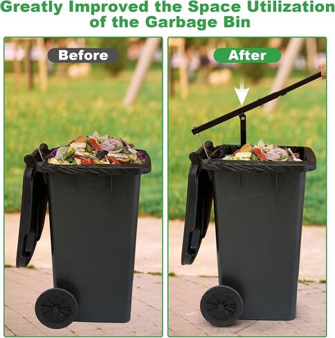 lukar Manual Small Trash Can Compactor,Portable Trash Compactor for 60-100L Garbage Bin,Rubbish Compactor for Kitchen,Roadside Waste Bin Compactor with Compactor Handle in Kuwait