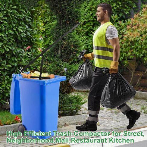 lukar Manual Small Trash Can Compactor,Portable Trash Compactor for 60-100L Garbage Bin,Rubbish Compactor for Kitchen,Roadside Waste Bin Compactor with Compactor Handle in Kuwait