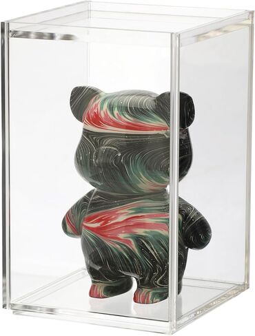 صندوق عرض أكريليك صغير من Hipiwe مع غطاء لعرض شخصيات الحركة الواضحة مع باب منزلق صندوق عرض شخصية قابل للتكديس مقاوم للغبار لمقتنيات الصخور in Kuwait