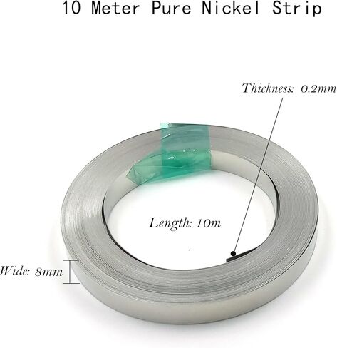 Nickel Strip 0.2mmx8mmx10m Soldering Tabs for 18650/21700 Cell/battery Spot Welding DIY (1 Rolls) in Saudi Arabia