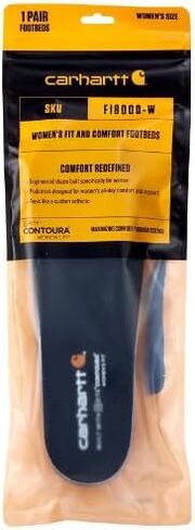 فرش قدم Carhartt Insite Contoura للسيدات، أسود، 10 in Saudi Arabia