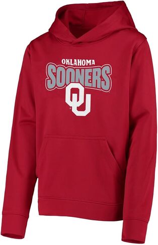 سترة بغطاء رأس من الصوف بغطاء للرأس من Outerstuff Oklahomaooners بمقاس شبابي بشعار الفريق (قرمزي، شبابي X-Large-18/20) in Saudi Arabia