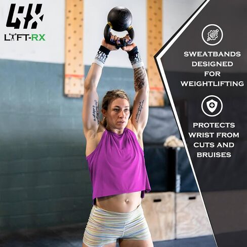 Wrist Sweatbands, Thick Absorbent Fit, Gradient Style for Weightlifting, Gym, Workout, Cross Training, Weight Lift & Sports, 5-inch Sweat Wrist Band Arm,1 Pair/1 Size Fits All in Kuwait
