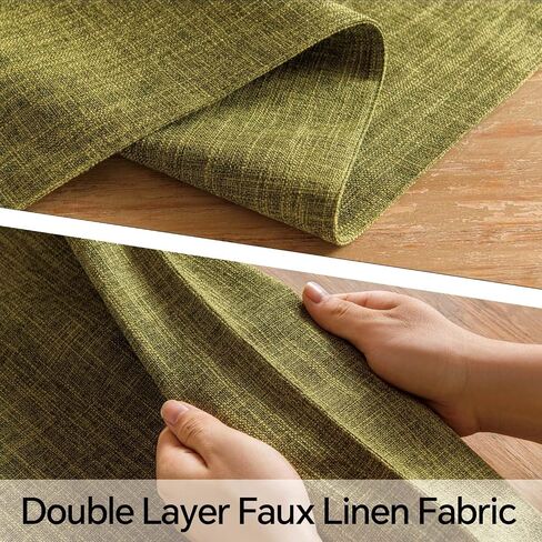 Double Layer Faux Linen Table Runner 14 x 72 Inches Farmhouse Table Runners Elegant and Durable Table Decor for Dining Room, Weddings, Woven Boho Table Runner, Dark Gray in Saudi Arabia