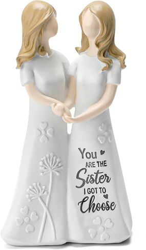 INLOMEM Friendship Gifts for Best Friends Women - Resin Sister Figurines Best Friend Sister Birthday Gift Ideas Unique Gifts for Sisters from Sister - Hand-Painted Figure (Granite) in Kuwait