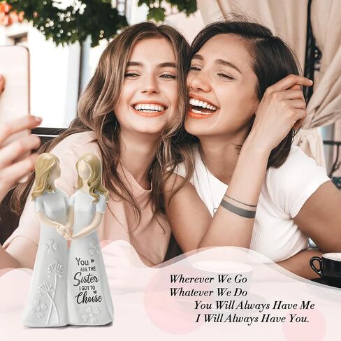 INLOMEM Friendship Gifts for Best Friends Women - Resin Sister Figurines Best Friend Sister Birthday Gift Ideas Unique Gifts for Sisters from Sister - Hand-Painted Figure (Granite) in Kuwait