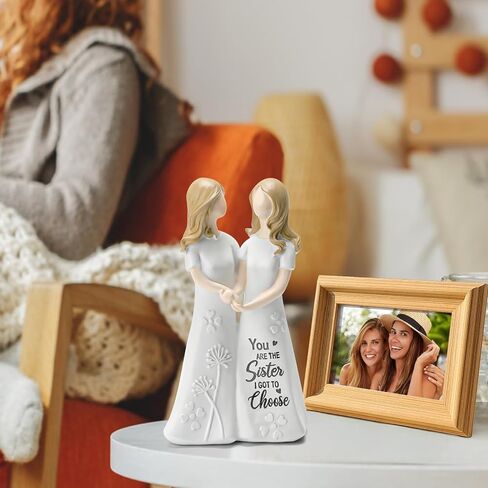 INLOMEM Friendship Gifts for Best Friends Women - Resin Sister Figurines Best Friend Sister Birthday Gift Ideas Unique Gifts for Sisters from Sister - Hand-Painted Figure (Granite) in Kuwait
