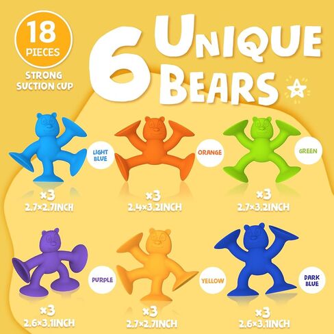 Baby Bath Toys Suction Cup Toys for Kids No Hole Bath Toys for Kids Ages 1-3 Toddler Bath Toys Connect Build Create Travel Toys Suction Toys Bathtub Toys ( 6 Pcs ) in Saudi Arabia