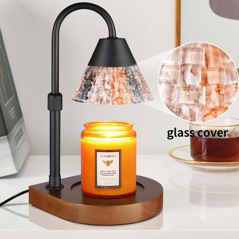 مصباح تسخين الشموع مع مؤقت، سخان شموع كهربائي قابل للتعتيم، مذيب شموع للشموع المعطرة من أعلى إلى أسفل، شمعة معطرة كهدية للأمهات والنساء والبنات (رؤوس المصابيح الزجاجية)...... in Kuwait