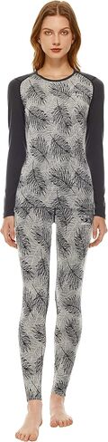 Women's Merino Wool Base Layer John Set Crewneck Top and Bottom Thermal Underwear in Saudi Arabia