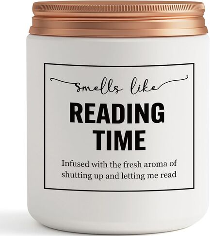 Funny Reading Gifts for Book Lovers, Bookish Gift for Readers - Women Christmas, Birthday Gifts for Librarian or Writers - Lavender Candle in Saudi Arabia