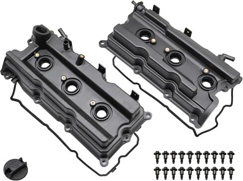 طقم غطاء صمام المحرك متوافق مع Frontier Pathfinder Xterra NV1500 NV2500 NV3500 2005-2019 V6 4.0L 13264EA200 13264EA210 (أغطية الصمامات مع الحشيات، البراغي، غطاء الزيت) in Kuwait
