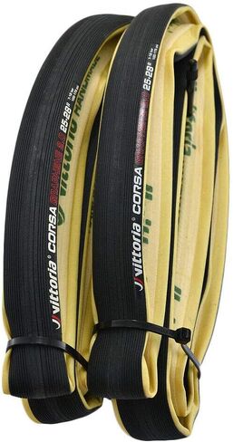 Vittoria Corsa G2.0 Graphene Tubular Tire 700x25C, Skinwall and Black, VT1977-T in Saudi Arabia