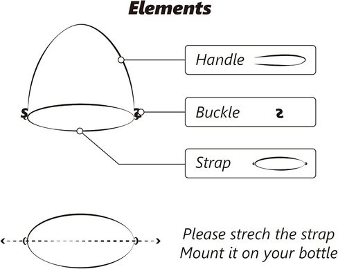 Silicone Handle Strap, Bamboo Shape - Scalable Water Bottle Sling, Carrier, Holder Compatible Stanley Cup Accessories in Saudi Arabia