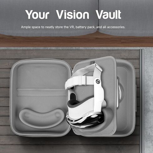 Hard Carrying Case Design for Apple Vision Pro and Apple Vision Pro Accessories, Hard Shell Bag with Adjustable Strap, Suitable for Travel and Home Storage in Saudi Arabia