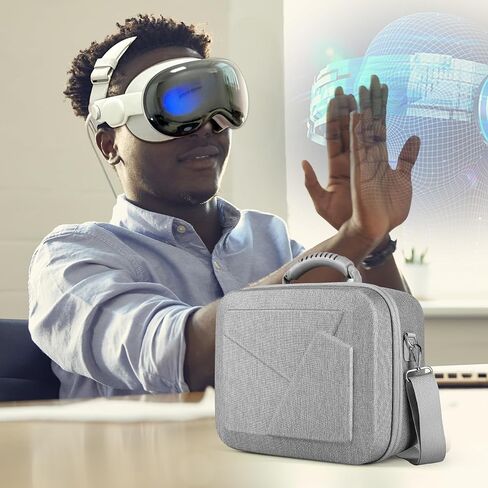 Hard Carrying Case Design for Apple Vision Pro and Apple Vision Pro Accessories, Hard Shell Bag with Adjustable Strap, Suitable for Travel and Home Storage in Saudi Arabia