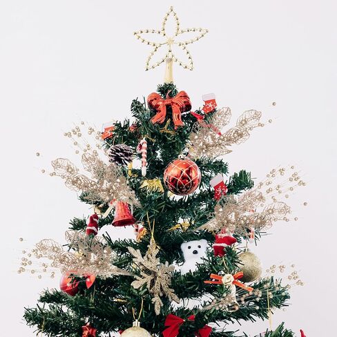 28 Pack Christmas Tree Picks and Sprays, Champagne Artificial Glitter Berry Stems Branches Picks Twigs Christmas Ornaments for Xmas Tree Tall Vase Filler Home Holiday Wedding Party Decor in Saudi Arabia