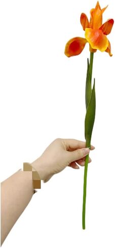 Rikyo 4pc Artificial Iris Flower Silk Flower,Flower Bouquet,Long Stem 18" Fake Ireland PU Flower for Arrangements Table Centerpiece,Party and Wedding,Flowers Artificial for Decor (Purple) in Kuwait