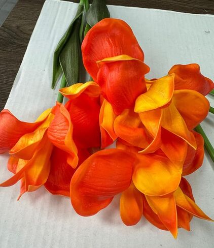 Rikyo 4pc Artificial Iris Flower Silk Flower,Flower Bouquet,Long Stem 18" Fake Ireland PU Flower for Arrangements Table Centerpiece,Party and Wedding,Flowers Artificial for Decor (Purple) in Kuwait