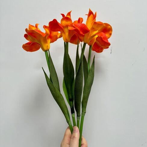 Rikyo 4pc Artificial Iris Flower Silk Flower,Flower Bouquet,Long Stem 18" Fake Ireland PU Flower for Arrangements Table Centerpiece,Party and Wedding,Flowers Artificial for Decor (Purple) in Kuwait