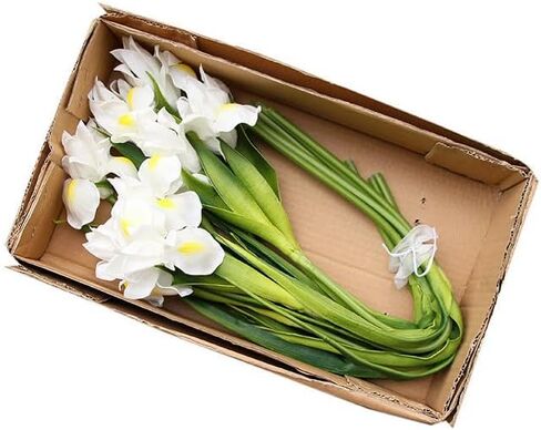 Rikyo 4pc Artificial Iris Flower Silk Flower,Flower Bouquet,Long Stem 18" Fake Ireland PU Flower for Arrangements Table Centerpiece,Party and Wedding,Flowers Artificial for Decor (Purple) in Kuwait