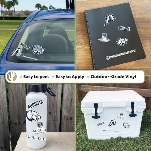 Desert Cactus Augusta University Sticker Jaguars Jags Stickers Vinyl Decals Laptop Water Bottle Car Scrapbook 13.46x10.94 Sheet T2 (Type 2) in Saudi Arabia