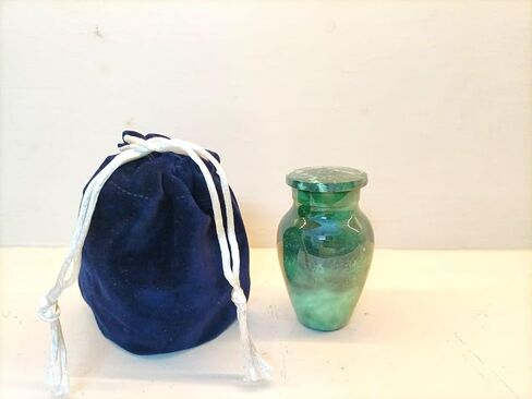 Small urn Human Ashes Adult Male Female Cremation urn Ashes Adult Male keepshake urn (Drak Green) in Saudi Arabia