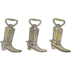 Cowboy Boot Bottle Opener for Wedding Party Favor (12pcs,Gold Tone)