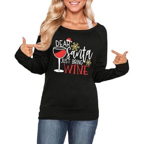 Spadehill Christmas Womens Long Sleeves Crewneck Cotton Sweatshirt