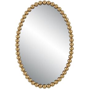 Serna - Oval Mirror-30 Inches Tall and 20 Inches Wide-Gold Leaf Finish
