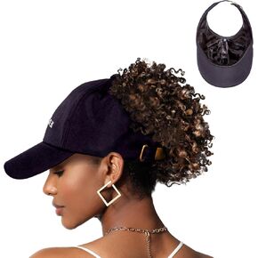 Red by Kiss Satin-Lined Backless Baseball Cap, Comfortable Fit Adjustable Hat for Ponytail Designs Fashion