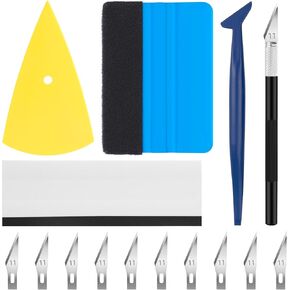 Window Tint Kit for Cars, 18 Pcs Window Tint Tools, Vinyl Wrap Tools, Window Film Installation Kit, Car Wrap Kit, Tint Squeegees, Tinting Tools for Window Privacy Film, Tint Removal Kit