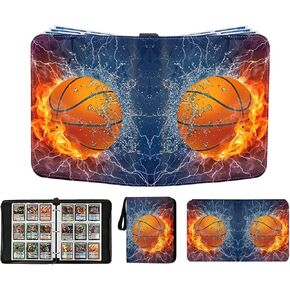 حافظة بطاقات كرة السلة التجارية تحتوي على 900 جيبًا - حافظة بطاقات كرة السلة مع 50 أكمام قابلة للإزالة، تخزين البطاقات الرياضية لكرة القدم وكرة السلة والبيسبول وبطاقات تداول كرة القدم تناسب 900 بطاقة in Kuwait