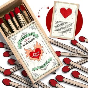 Love Notes for Him - 40 Matches with Love Notes for Her, Lunch Box Notes for Husband, Long Distance Gifts for Couple, Romantic Boyfriend, Cute Daily Love Message Matchbox in Kuwait
