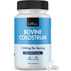 Colostrum Supplement 1500mg Per Serving - Grass Fed Colostrum Capsules - Bovine Colostrum Exclusively from First Milking, Supports Gut Health for Women and Men - Non GMO, Gluten Free, 90 Count