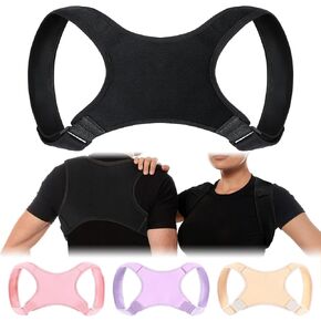 Posture Corrector for Women and Men, Adjustable Posture Back Brace Shoulder Brace, Discreet Under Clothes Design Back Support, Back Pain Relief for Improved Posture Neck Support(Black)