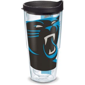 Tervis Made in USA Double Walled NFL Carolina Panthers Insulated Tumbler Cup Keeps Drinks Cold & Hot, 24oz, Colossal