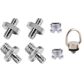 1/4 ذكر إلى 1/4 ذكر المسمار + 3/8 ذكر إلى 1/4 ذكر المسمار + 1/4 "إلى 3/8" تحويل محول المسمار + 1/4 D-حلقة المسمار (7 قطعة) in Kuwait